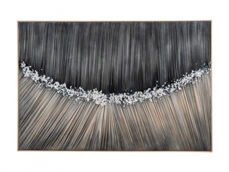 Πίνακας Με Κορνίζα & Ύφασμα Λευκές Πέτρες 82x4,5x122εκ. Zen Collection 25.60.52236