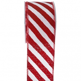 Χριστουγεννιάτικη Κορδέλα Lollipop 6,7εκ.-9,1μ. Κόκκινη-Λευκή iliadis 11638