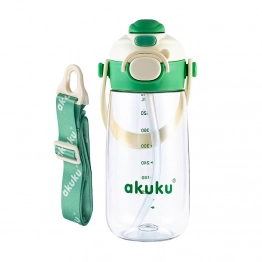 Ποτηράκι Με Καλαμάκι 480ml Tritan Πράσινο Akuku A0724