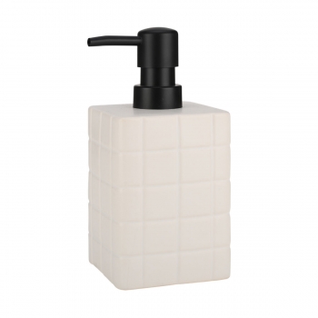 Σαπουνοθήκη Κεραμική Λευκή 450ml-7,5x7,5x15εκ. Tiles Estia 02-27728
