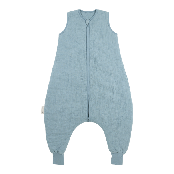 Υπνόσακος Βαμβακερός Με Ποδαράκια 2.0Tog 9-18 Μηνών/74-86εκ. Muslin Jeans Blue Meyco MEY-247.000.78.04