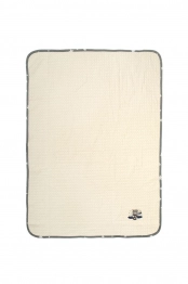 Κουβέρτα Πικέ Λίκνου 80x110εκ. Με Κέντημα Aviator 185 Ecru-Grey DimCol