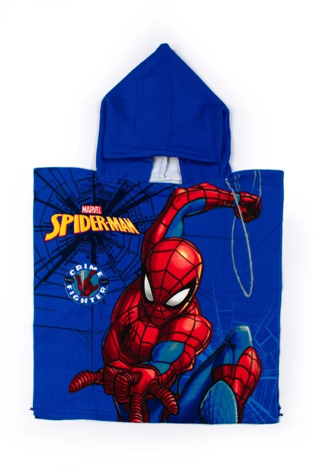 Πόντσο Παιδικό Microfiber 50x100εκ. Spider-Man 95 Blue Marvel DimCol