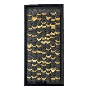 Πίνακας Ξύλινος-Γυάλινος Μαύρος-Χρυσός 50x100εκ. Art Et Lumiere 90111