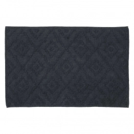 Ταπέτο Μπάνιου Αντιολισθητικό Βαμβακερό 60x90εκ. Aztec Dark Grey Sealskin 800095