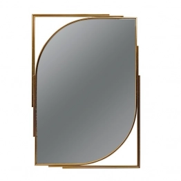 Καθρέπτης Τοίχου Μεταλλικός Χρυσός 70x2x100εκ. ESTHETI 811-40009