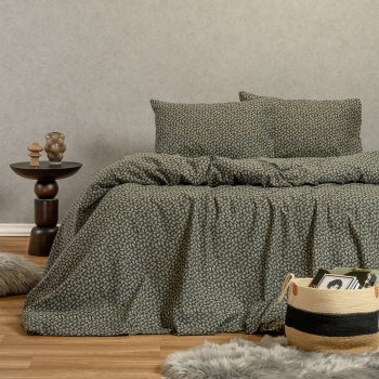 Σετ Σεντόνια Φανελένια Υπέρδιπλα 235x260εκ. Elise Blue Winter Line Melinen 20005057