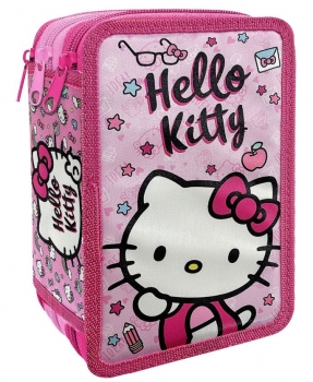 Κασετίνα Τριπλή Γεμάτη 12,5x7x19,5εκ. Hello Kitty 50-3233