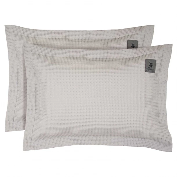 Ζεύγος Μαξιλαροθήκες Oxford Microfiber 50x70+7εκ. Essential 3977 Light Grey Greenwich Polo Club