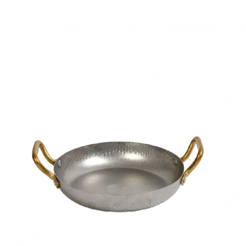 Σκεύος Σερβιρίσματος-Σαγανάκι Ανοξείδωτο 18/10 Με Λαβές Snow Grey ESPIEL 24,5x18x3,5εκ. FEV143