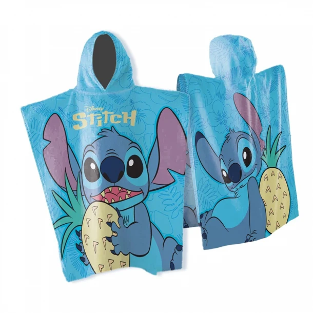 Πόντσο Quick Dry Microfiber 50x100εκ. Disney Home Lilo & Stitch 539 Sky Blue Dimcol