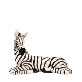 Διακοσμητική Επιτραπέζια Φιγούρα Ζέβρα Polyresin Λευκή-Μαύρη ESPIEL 30x14,5x20,2εκ. CIN107