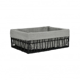 Καλάθι Οργάνωσης Paper Rope Μαύρο Nest 32x24x12εκ. Estia 02-28046