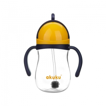 Ποτηράκι Mε Καλαμάκι Kαι Βαρίδι Yellow akuku A0165