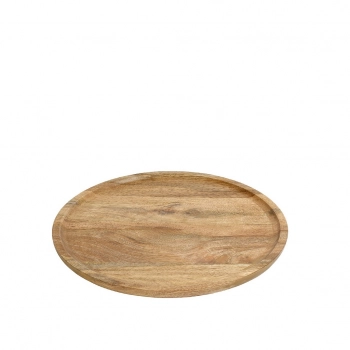 Πιατέλα Σερβιρίσματος Στρογγυλή Ξύλινη Μάνγκο ESPIEL 30x30x2εκ. AKB209
