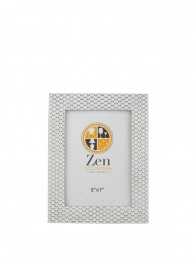 Κορνίζα Polyester Λευκή-Ασημί 13x18εκ. Zen Collection 25.2.50684