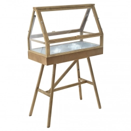 Θερμοκήπιο Ξύλινο Με Γυάλινα Παράθυρα Σε Βάση 83x40x132εκ. iliadis 81051