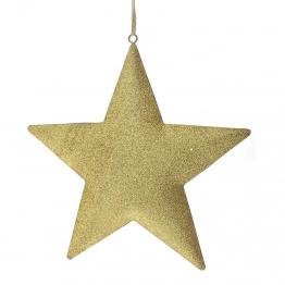Χριστουγεννιάτικο Αστέρι Κρεμαστό Μεταλλικό Χρυσό 20x20εκ. iliadis 83318