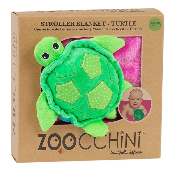 Κουβέρτα Με Λούτρινο Παιχνίδι Fleece 68,5x100εκ. Stroller Blanket Turtle Zoocchini ZOO3001