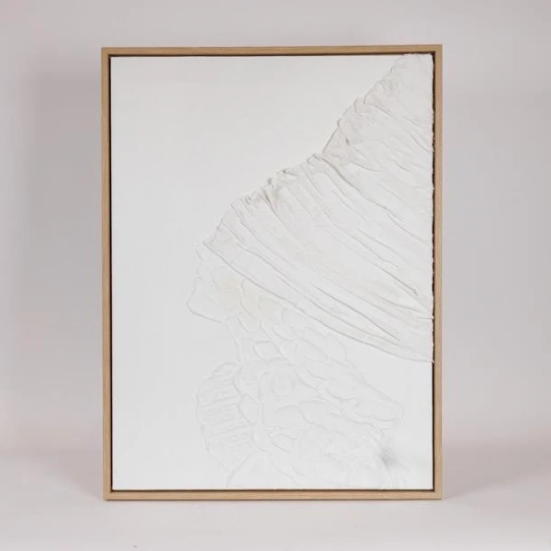 Πίνακας Καμβάς-Ξύλινος Χειροποίητος Φιγούρα Λευκός 60x3,8x80εκ. ESTHETI 812-10013