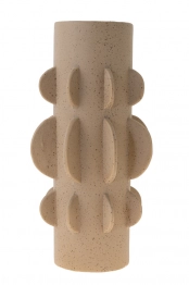 Βάζο Μπεζ 18,5x18,5x38,5εκ. Zen Collection 24.21.50183