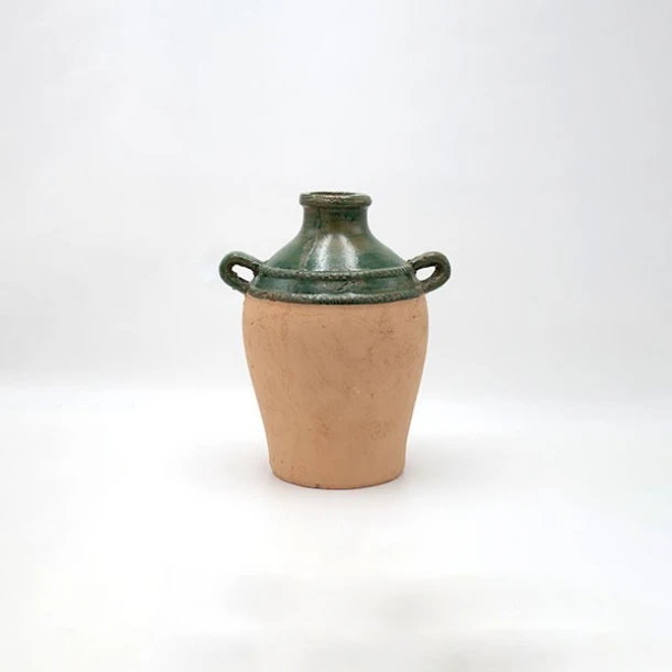 Βάζο Κεραμικό Πράσινο-Μπεζ 21,5x17,5x26,5εκ. ESTHETI 819-00500