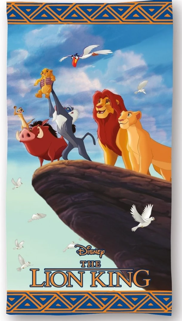 Πετσέτα Θαλάσσης Παιδική Quick Dry Microfiber 70x140εκ. Disney Home Lion King 101 Sky Blue Dimcol