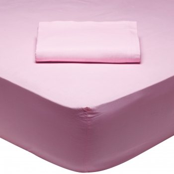 Σεντόνι Μεμονωμένο Βαμβακερό King Με Λάστιχο 180x200+35εκ. Colour Best 1012 Pink Das Home