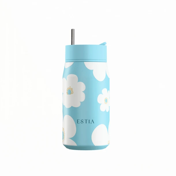 Θερμός-Ποτήρι Ανοξείδωτο Banana Blue Daisy Save The Aegean Estia 360ml 01-43087