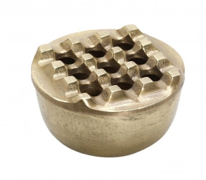 Σταχτοδοχείο Αλουμινίου Αντιανεμικό Μπρονζέ ESPIEL 10x10x6εκ. FLA212