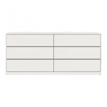 Συρταριέρα Kuanger pakoworld mdf σε λευκή απόχρωση 120x40x70εκ