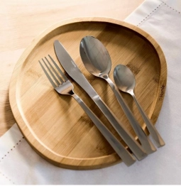 Σετ Μαχαιροπίρουνα 24τμχ Ανοξείδωτα Ασημί Fabro Homla 228054