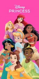 Πετσέτα Θαλάσσης Παιδική Quick Dry Microfiber 70x140εκ. Disney Home Princess 190 Fuchsia Dimcol