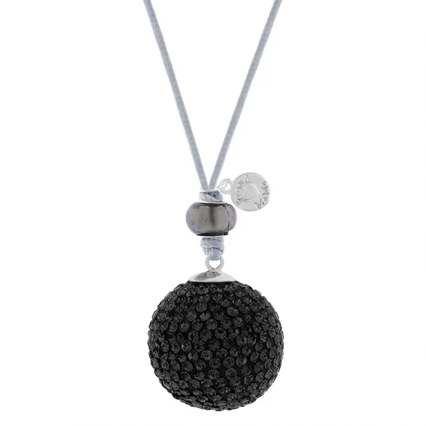 Μενταγιόν Εγκυμοσύνης Βαμβακερό-Επάργυρο Babybell Glitter Jet Black Proud Mama PM-447