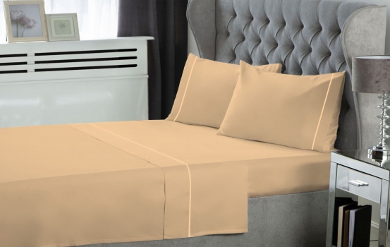 Σετ Σεντόνια Polycotton Υπέρδιπλα Με Λάστιχο 160x200+35εκ. Sand Le Blanc 7005950-14F