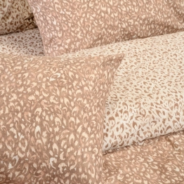 Ζεύγος Μαξιλαροθήκες Polycotton 50x70εκ. Leo Mocca Casual Line Melinen 20005350