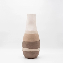 Βάζο Κεραμικό Εκρού-Μπεζ-Καφέ 18x44,5εκ. ESTHETI 819-00292