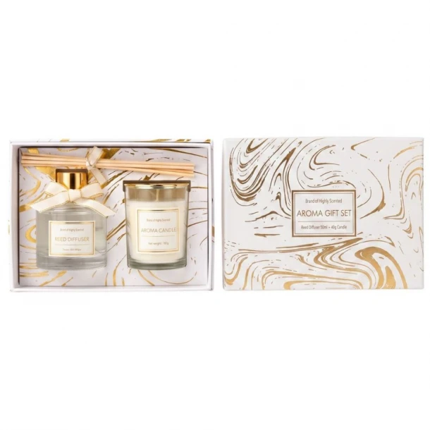 Σετ Αρωματικό Diffuser 100ml Με Κερί Σε Κουτί Δώρου iliadis 94995