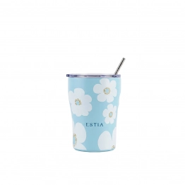 Θερμός-Ποτήρι Ανοξείδωτο Coffee Mug Blue Daisy Save The Aegean Estia 350ml-8,7x12,5εκ. 01-49034