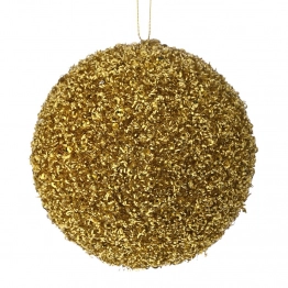 Χριστουγεννιάτικη Μπάλα Polyfoam Χρυσή Glitter 12εκ. iliadis 83517