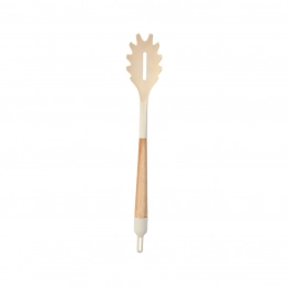 Κουτάλα Ζυμαρικών Ξύλινη-Σιλικόνης Ivory 6x6x38,5εκ. Allure Estia 01-24895