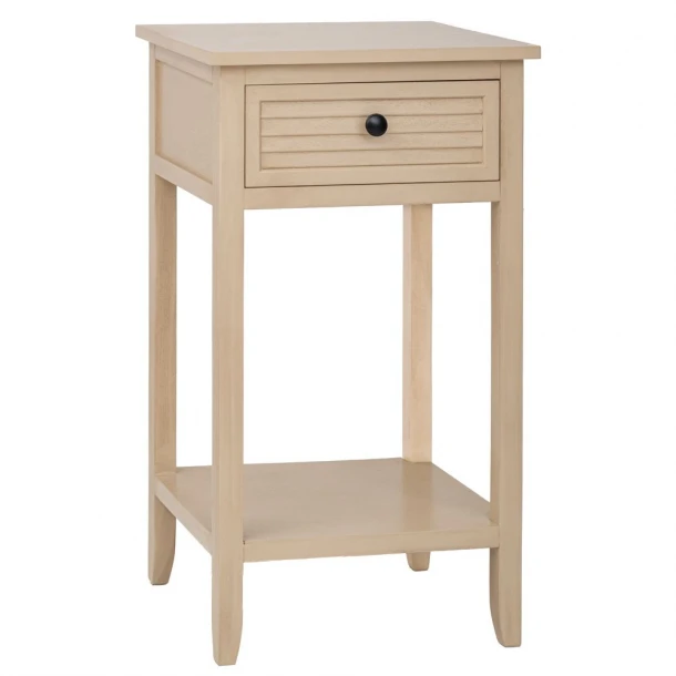 Κομοδίνο Ξύλινο Με 1 Συρτάρι Σε Μπεζ Χρώμα 40x33x70εκ. iliadis 92605