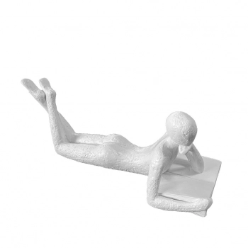 Διακοσμητική Επιτραπέζια Φιγούρα Polyresin Λευκή ESPIEL 18,5x6,5x7εκ. FAD220