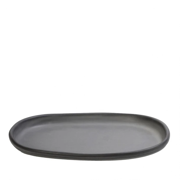 Πιάτο Φαγητού Οβάλ Stoneware Γκρι Canyon 31x19x2,8εκ. ESPIEL GMT403K2