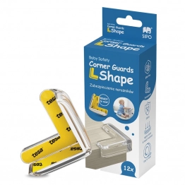 Προστατευτικά Γωνιών L-Shape Σετ 12τμχ Διάφανα Pvc Sipo SIP-SBS-EC52