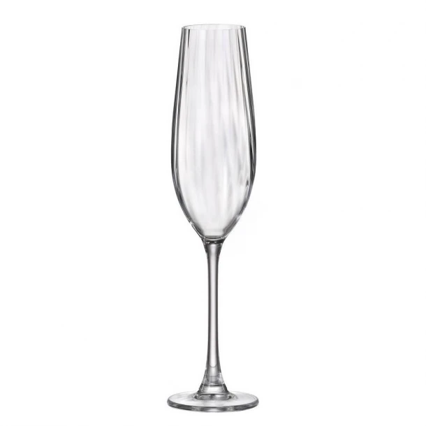 Ποτήρι Σαμπάνιας Κρυστάλλινο Columba Optic Crystal Bohemia 400ml-Φ8,4x23,7εκ. CTB1SI81260