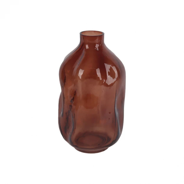 Βάζο Γυάλινο Ακανόνιστο Terracotta Glower 15x26,3εκ. Estia 09-51778