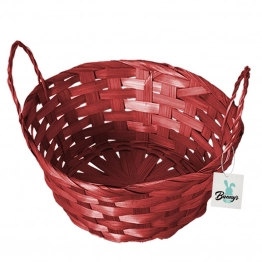Πασχαλινό Διακοσμητικό Καλάθι Bamboo Κόκκινο 18x9εκ. Bunny's 73-1466