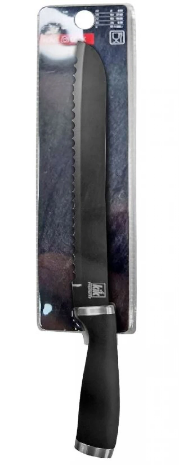 Μαχαίρι Ψωμιού Μαύρο 30εκ. Homie 80-2132