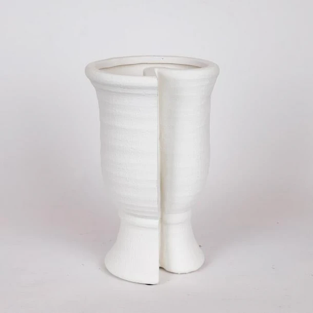 Βάζο Κεραμικό Κρεμ 19,5x17x29εκ. ESTHETI 819-00516